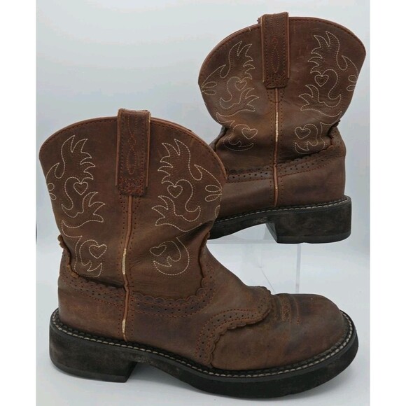 Ariat Fatbaby Sz 10 B Womens Brown Leather Western Round Toe Boots - Picture 1 of 12